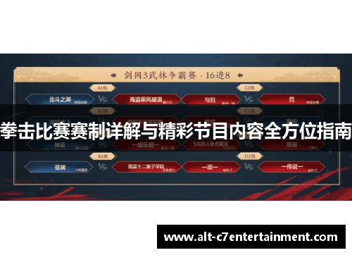 拳击比赛赛制详解与精彩节目内容全方位指南