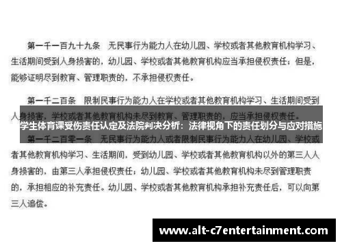 学生体育课受伤责任认定及法院判决分析:法律视角下的责任划分与应对措施 学生体育课受伤责任认定及法院判决分析:法律视角下的责任划分与应对措施